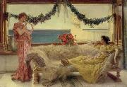 Alma-Tadema, Sir Lawrence Melody on a Mediterranean Terrace oil on canvas